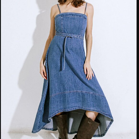 Flying Tomato Dresses & Skirts - 🔥 Closet Sale! WEEKEND SCRIPT Denim Midi Dress | Flying Tomato | Size L